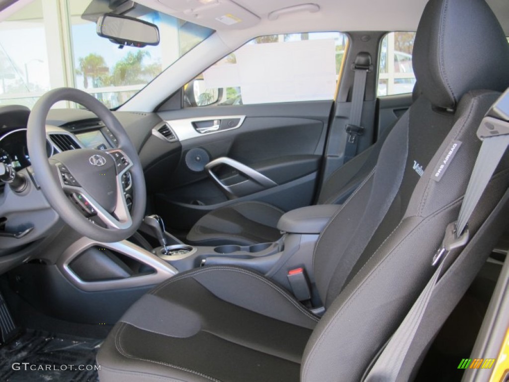 Black Interior 2012 Hyundai Veloster Standard Veloster Model Photo #63994614