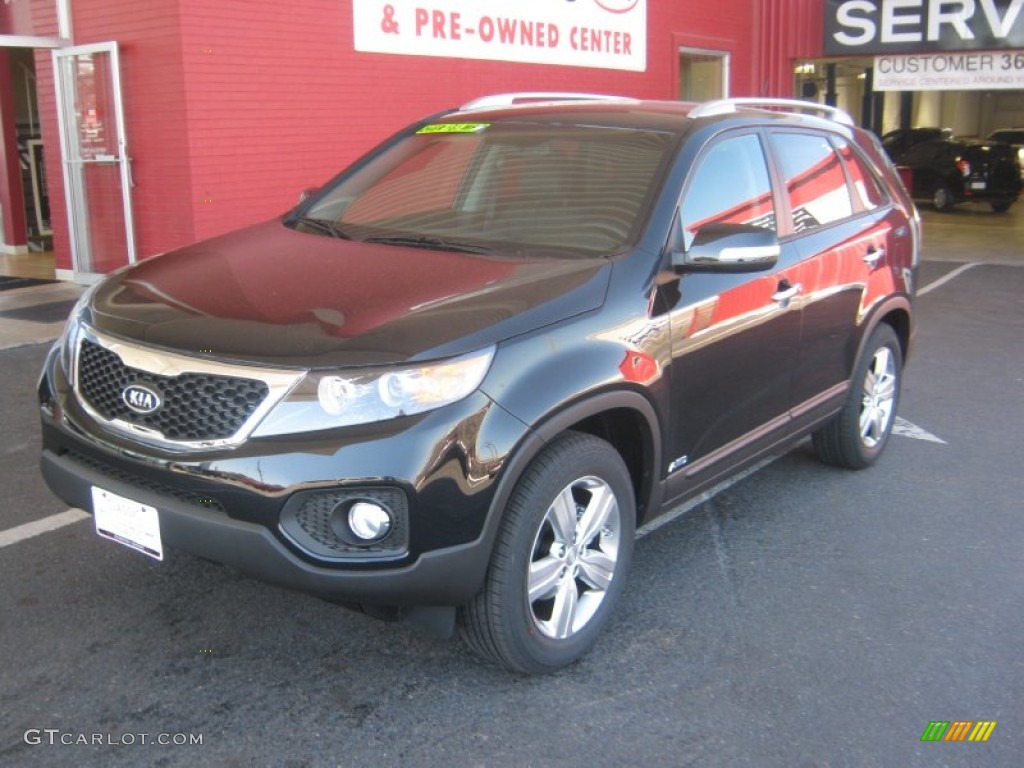 2013 Sorento EX AWD - Ebony Black / Beige photo #1