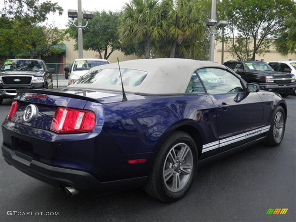 2011 Mustang V6 Premium Convertible - Kona Blue Metallic / Stone photo #9