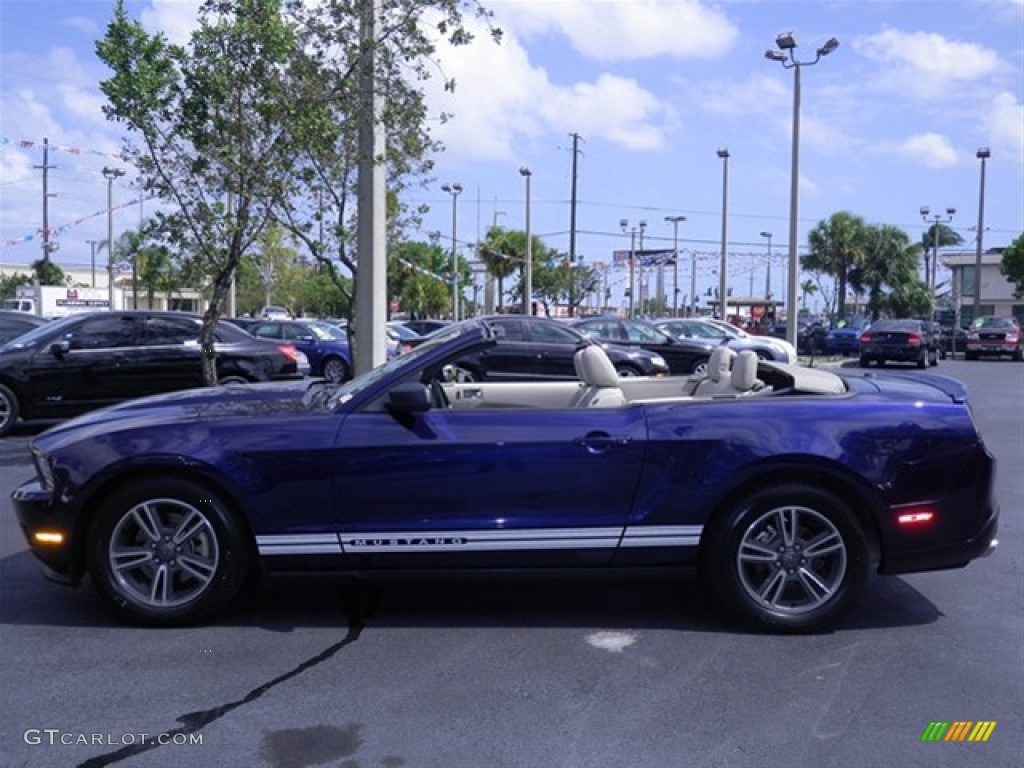 2011 Mustang V6 Premium Convertible - Kona Blue Metallic / Stone photo #12