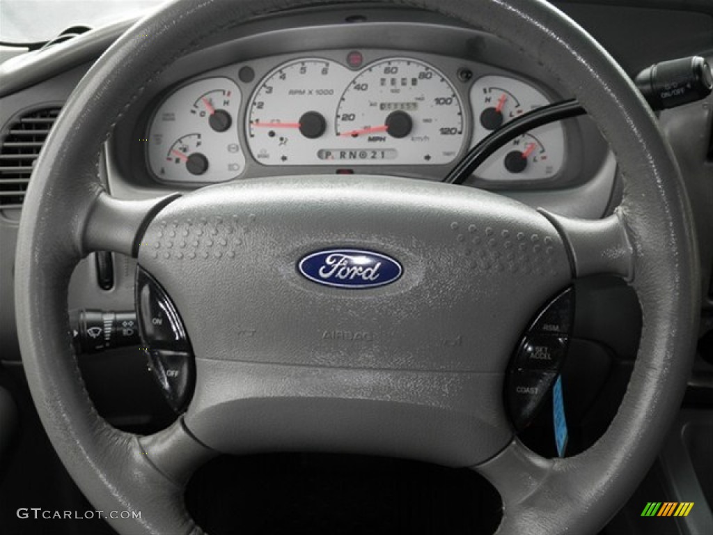 2003 Ford Explorer Sport Trac XLT Medium Flint Steering Wheel Photo #63996021