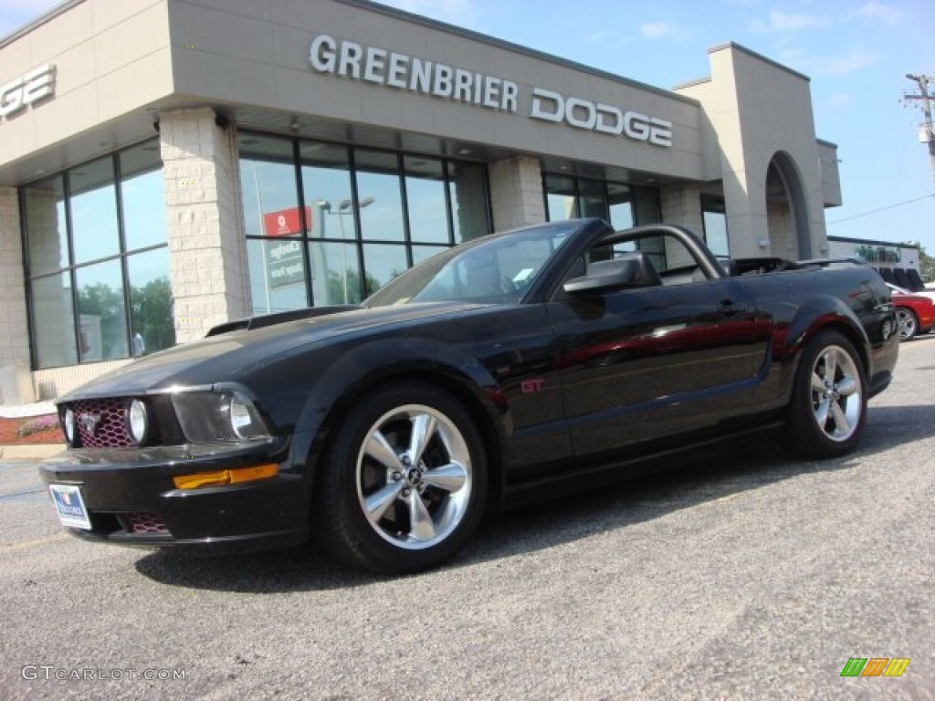 2007 Mustang GT Premium Convertible - Black / Dark Charcoal photo #2