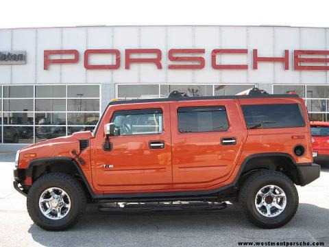 2003 H2 SUV - Sunset Orange Metallic / Black photo #1