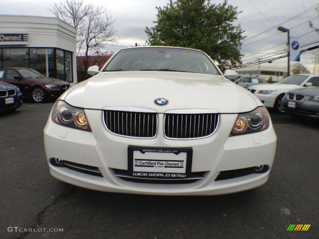 2008 3 Series 335xi Sedan - Alpine White / Beige photo #2