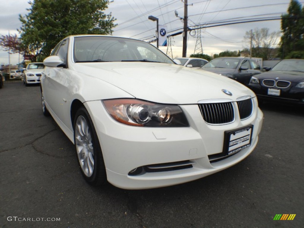 2008 3 Series 335xi Sedan - Alpine White / Beige photo #3