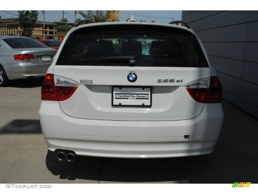 2008 3 Series 328xi Wagon - Alpine White / Beige photo #5