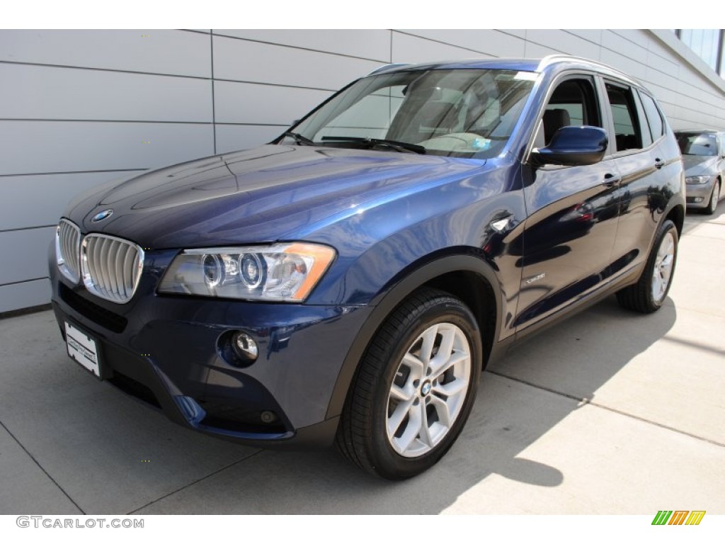 2012 X3 xDrive 35i - Deep Sea Blue Metallic / Mojave photo #1