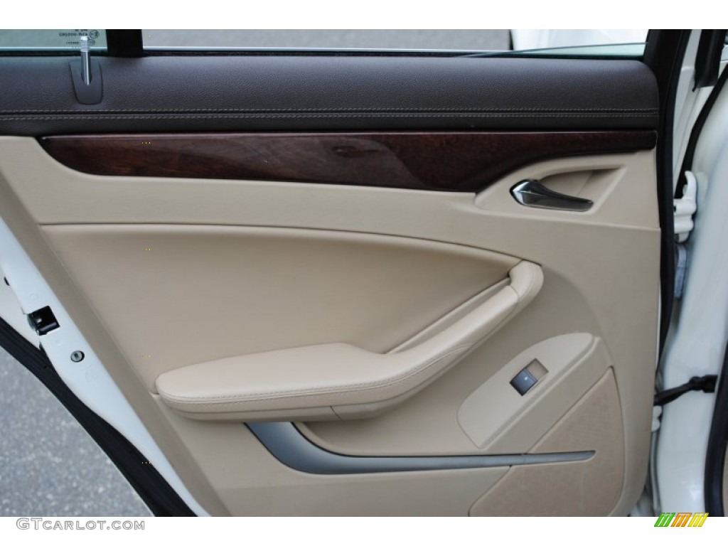 2009 CTS 4 AWD Sedan - White Diamond Tri-Coat / Cashmere/Cocoa photo #15