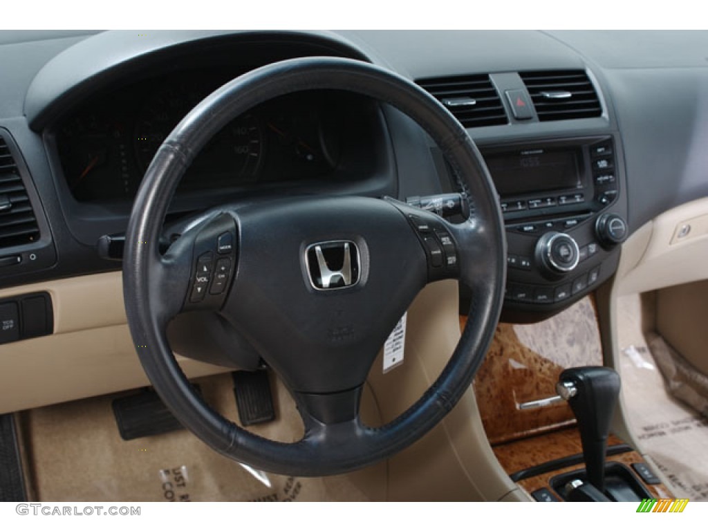2003 Accord EX V6 Coupe - Desert Mist Metallic / Ivory photo #7