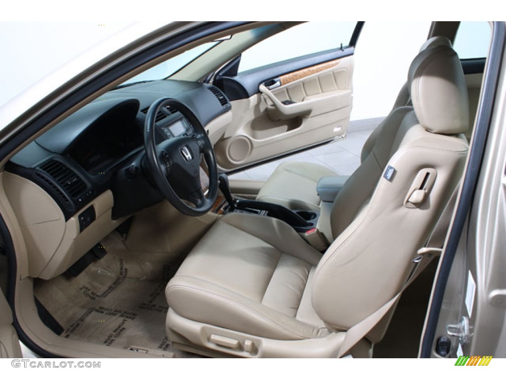 2003 Accord EX V6 Coupe - Desert Mist Metallic / Ivory photo #16