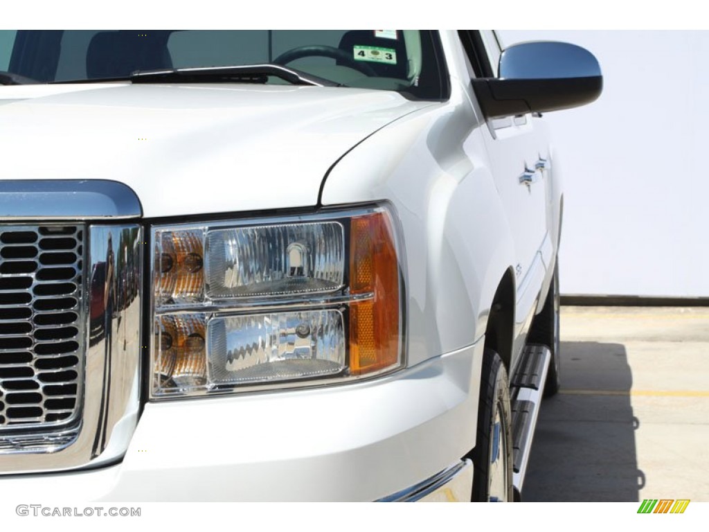 2010 Sierra 1500 SLE Crew Cab - Summit White / Ebony photo #13