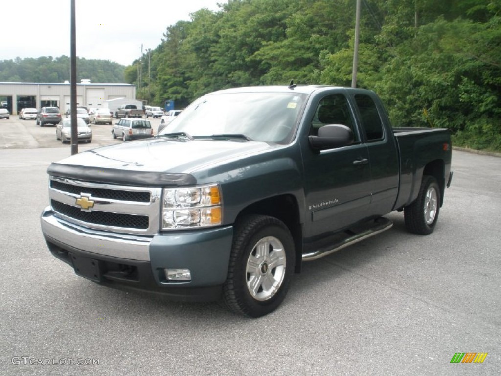 2008 Silverado 1500 LT Extended Cab 4x4 - Blue Granite Metallic / Ebony photo #11