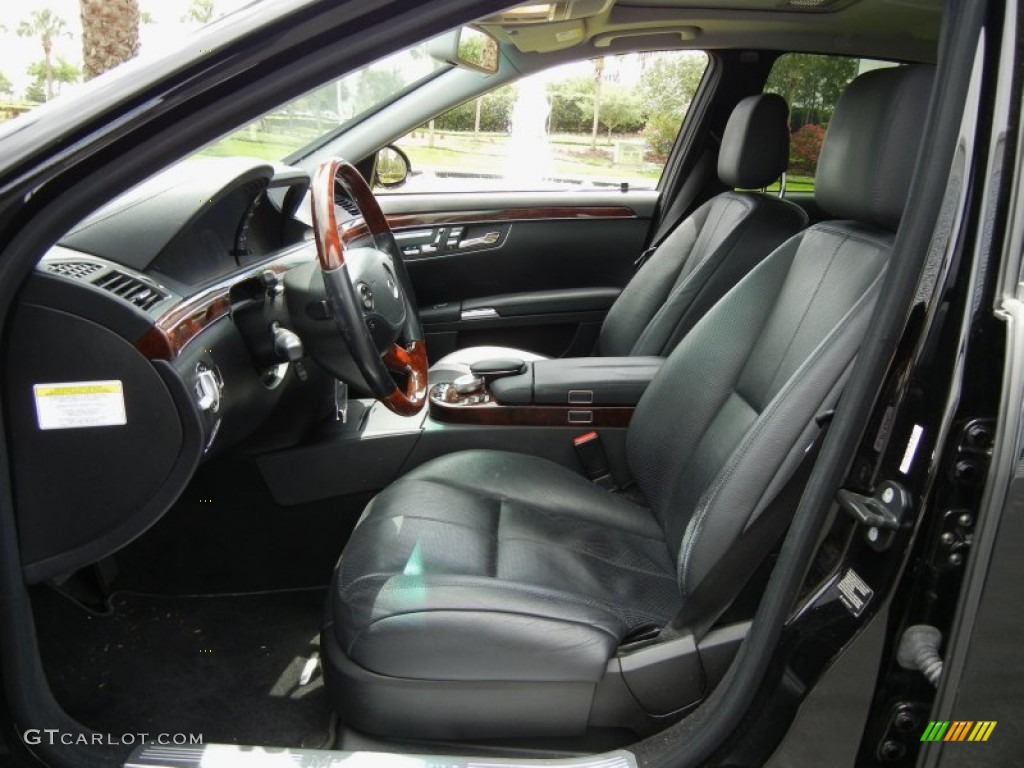 Black Interior 2008 Mercedes-Benz S 550 Sedan Photo #64004857