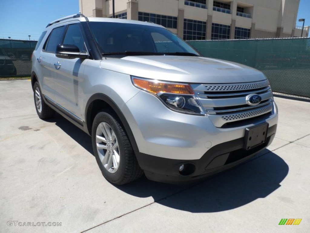 2013 Explorer XLT EcoBoost - Ingot Silver Metallic / Medium Light Stone photo #1