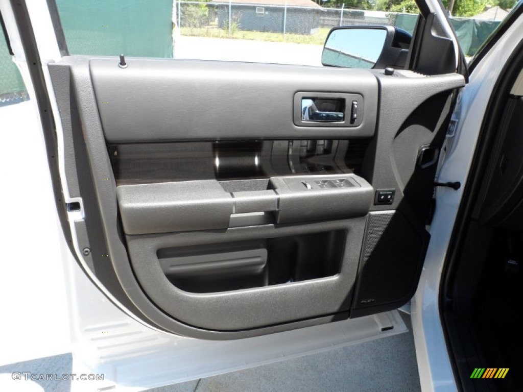2013 Ford Flex SEL Charcoal Black Door Panel Photo #64008114