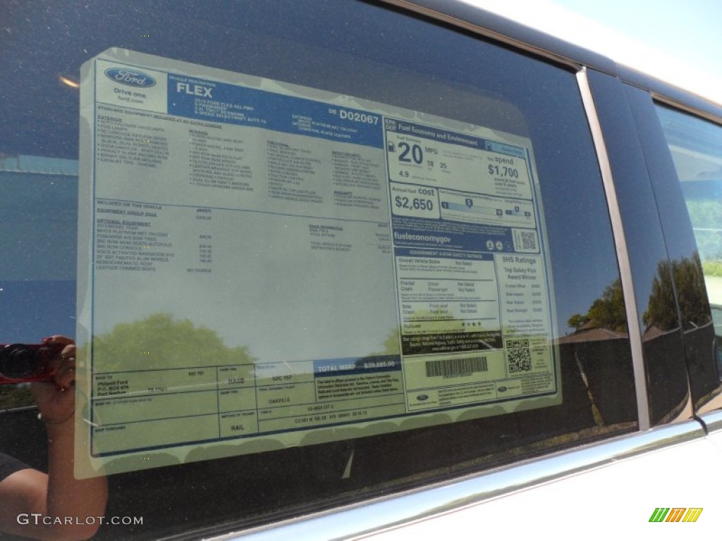 2013 Ford Flex SEL Window Sticker Photos