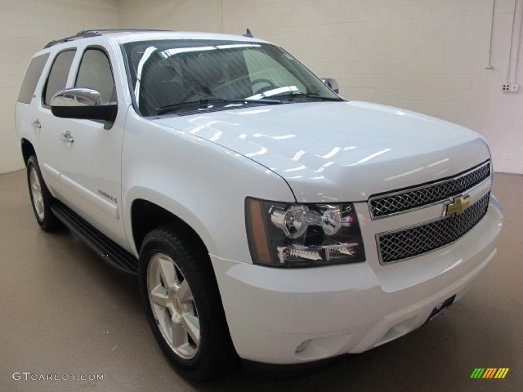 2008 Tahoe LTZ - Summit White / Ebony photo #1