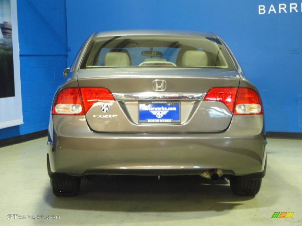 2010 Civic LX Sedan - Urban Titanium Metallic / Beige photo #7