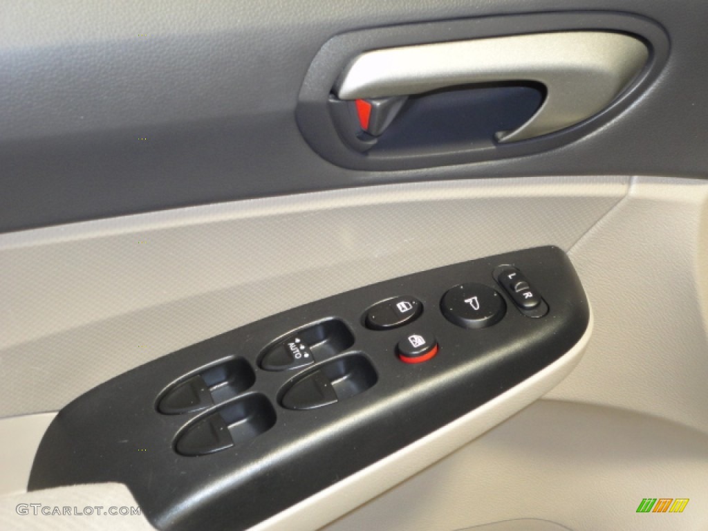 2010 Civic LX Sedan - Urban Titanium Metallic / Beige photo #12