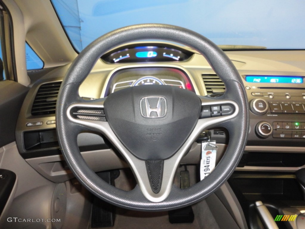 2010 Civic LX Sedan - Urban Titanium Metallic / Beige photo #15