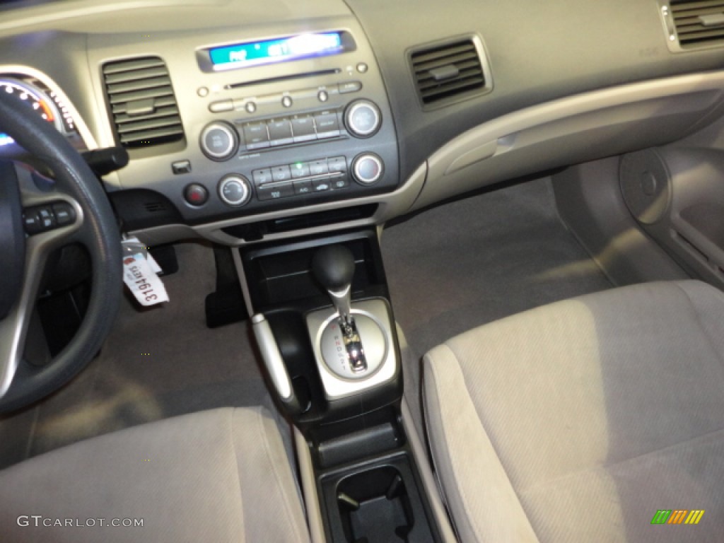 2010 Civic LX Sedan - Urban Titanium Metallic / Beige photo #17