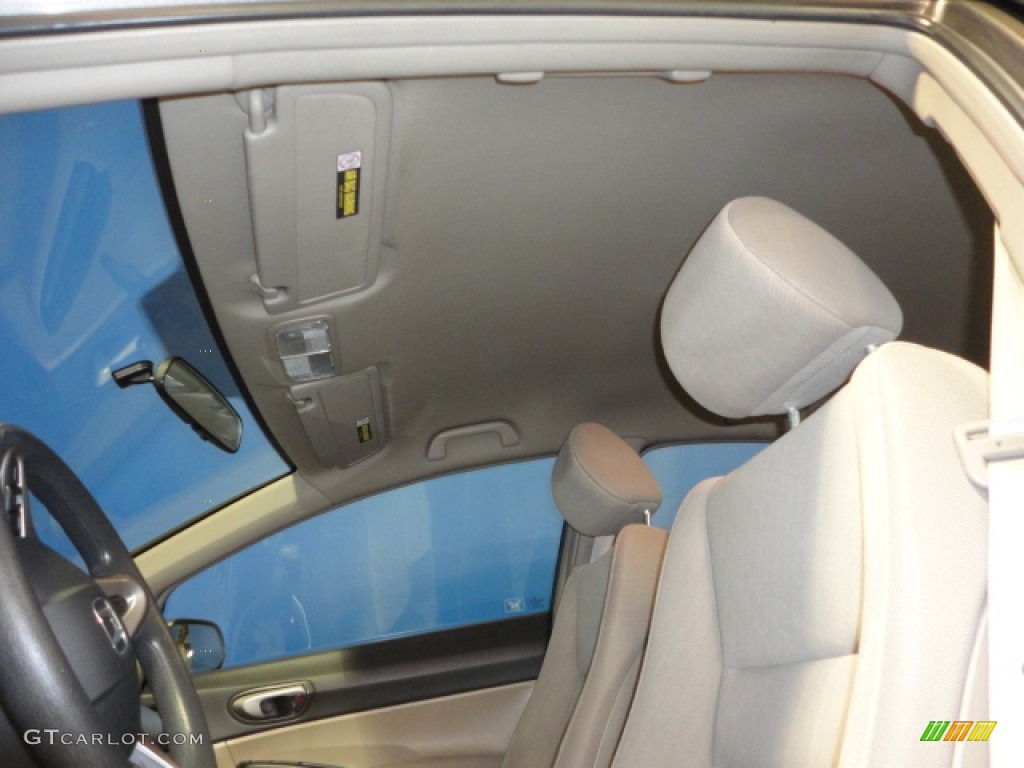 2010 Civic LX Sedan - Urban Titanium Metallic / Beige photo #19