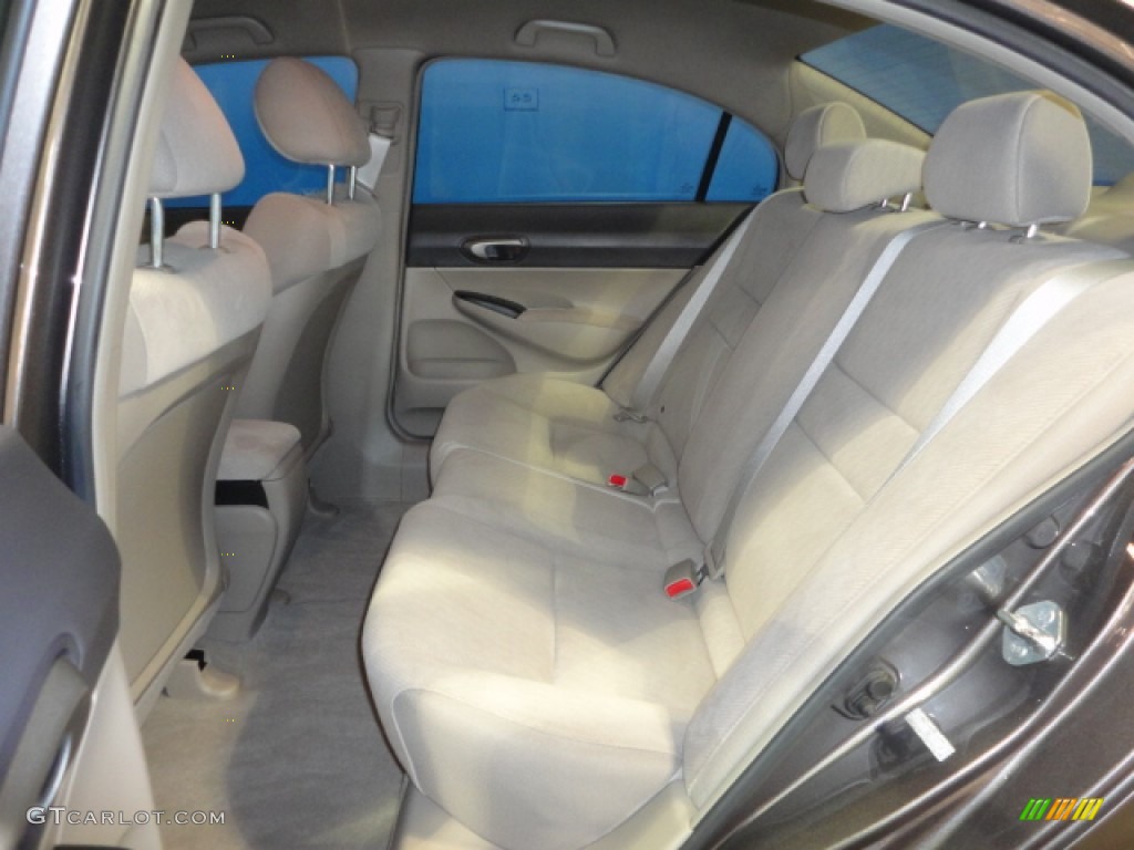 2010 Civic LX Sedan - Urban Titanium Metallic / Beige photo #21