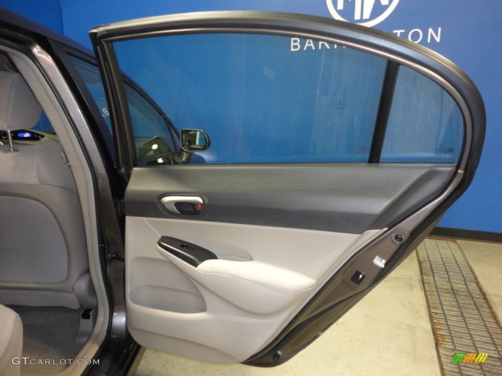 2010 Civic LX Sedan - Urban Titanium Metallic / Beige photo #23