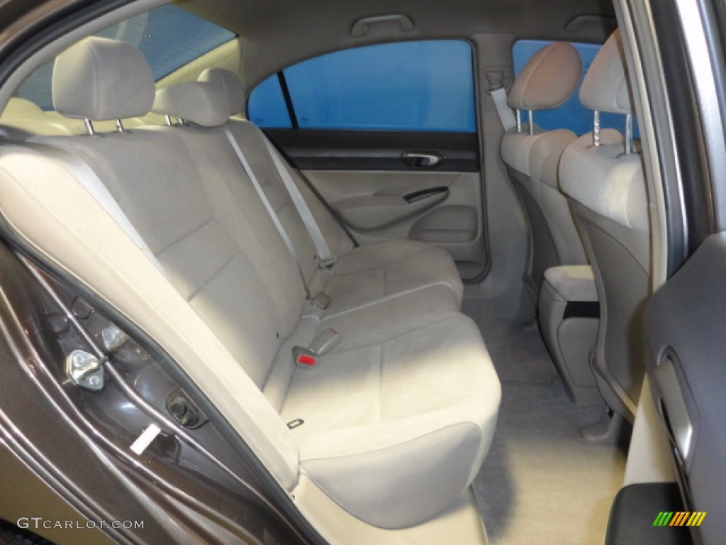 2010 Civic LX Sedan - Urban Titanium Metallic / Beige photo #24