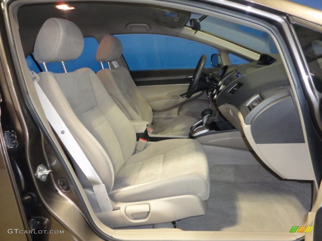 2010 Civic LX Sedan - Urban Titanium Metallic / Beige photo #25