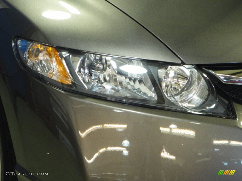 2010 Civic LX Sedan - Urban Titanium Metallic / Beige photo #27