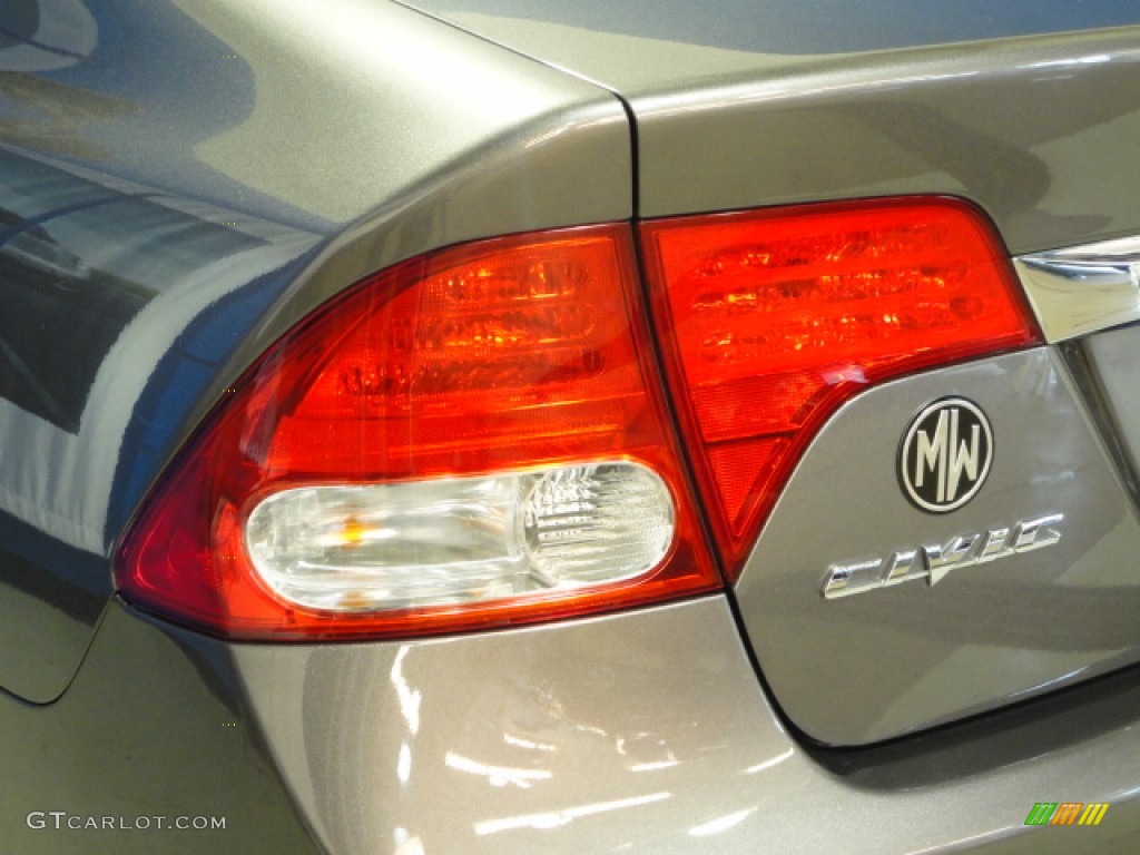 2010 Civic LX Sedan - Urban Titanium Metallic / Beige photo #28