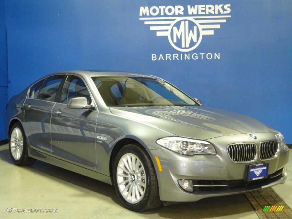 2012 5 Series 535i xDrive Sedan - Space Gray Metallic / Black photo #1