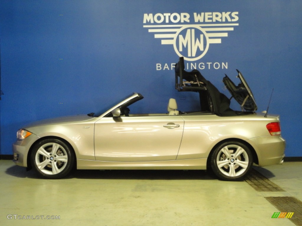 2008 1 Series 128i Convertible - Cashmere Silver Metallic / Taupe photo #7