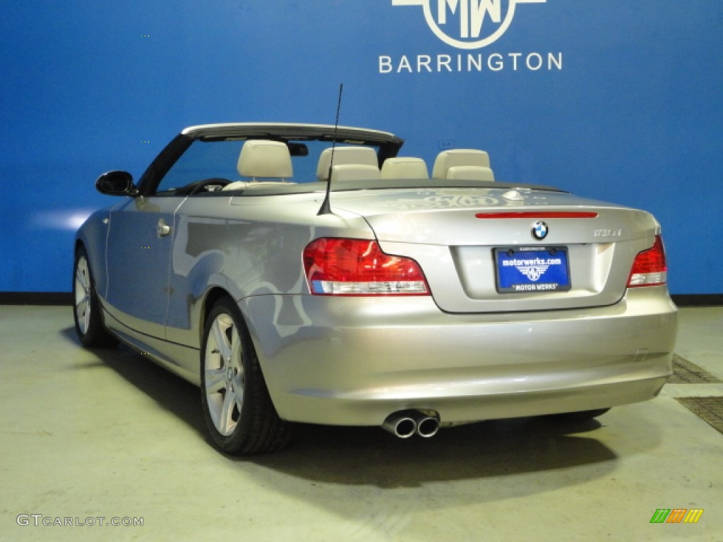 2008 1 Series 128i Convertible - Cashmere Silver Metallic / Taupe photo #10
