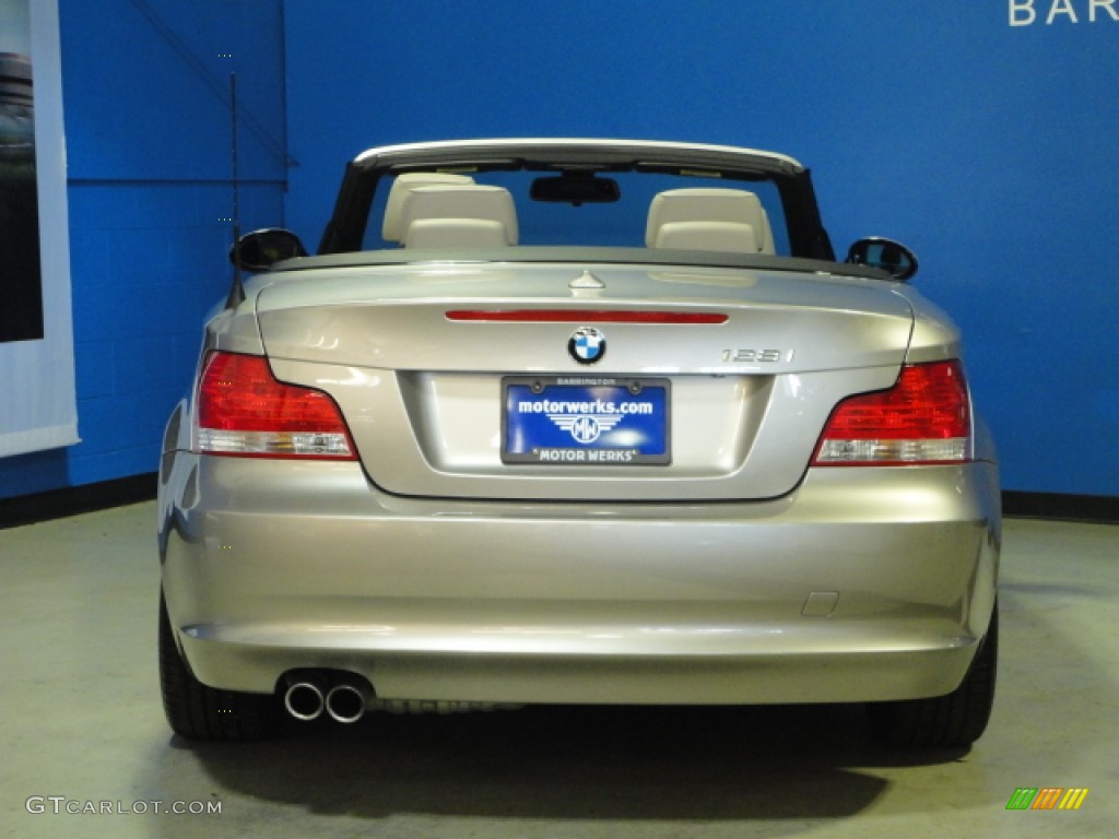 2008 1 Series 128i Convertible - Cashmere Silver Metallic / Taupe photo #11