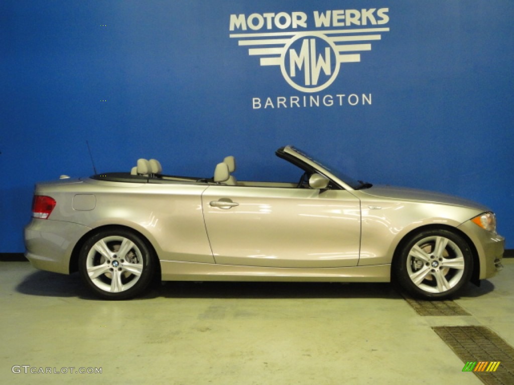 2008 1 Series 128i Convertible - Cashmere Silver Metallic / Taupe photo #14