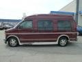 1999 Dark Carmine Red Metallic Chevrolet Express 1500 Passenger Conversion Van  photo #2