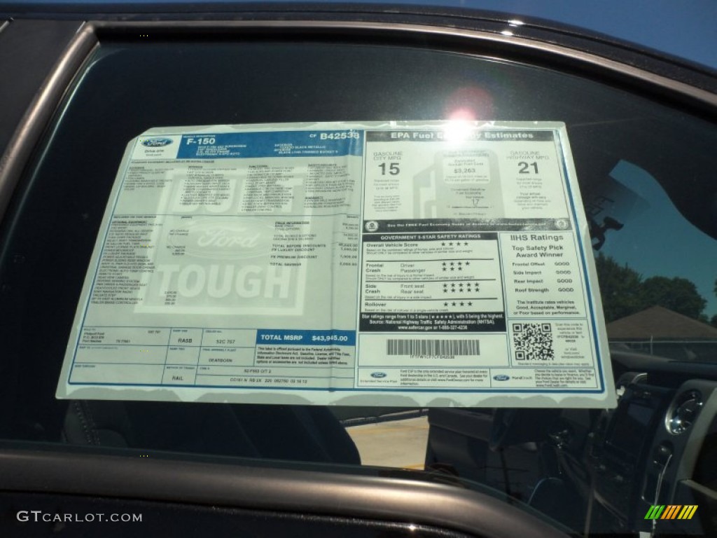 2012 Ford F150 FX2 SuperCrew Window Sticker Photo #64013799