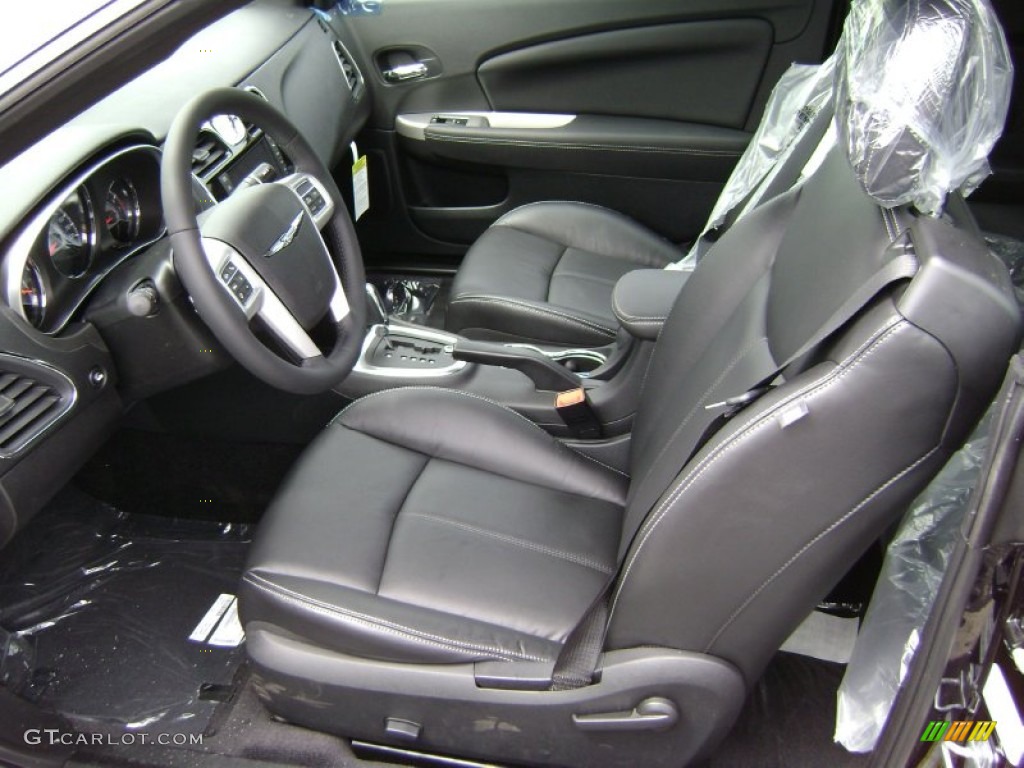 Black Interior 2012 Chrysler 200 Limited Convertible Photo #64016535
