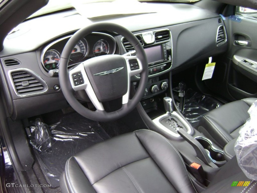 Black Interior 2012 Chrysler 200 Limited Convertible Photo #64016544