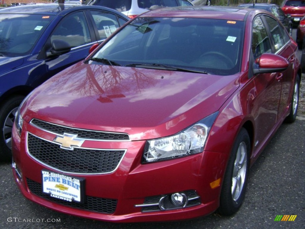 2012 Cruze LT - Crystal Red Metallic / Jet Black photo #1