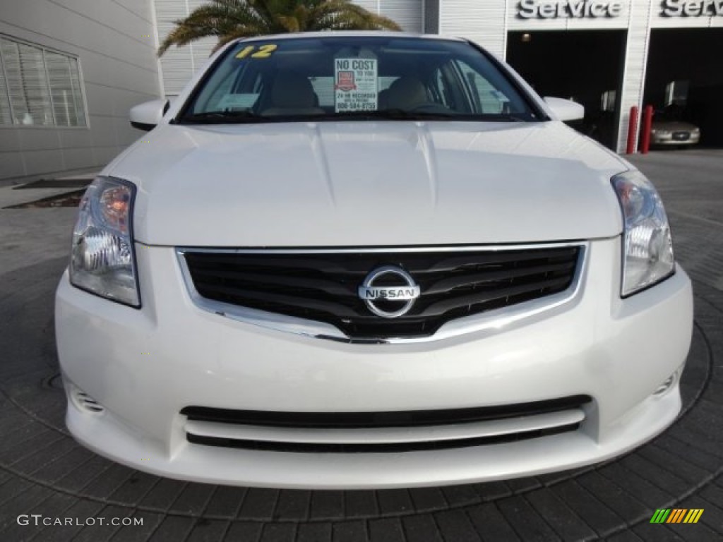 2012 Sentra 2.0 - Aspen White / Beige photo #13