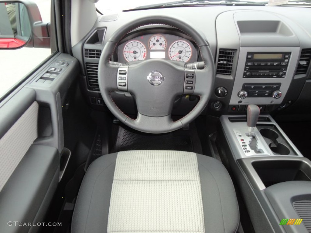 2012 Nissan Titan Pro-4X Crew Cab 4x4 Pro 4X Charcoal Dashboard Photo #64019352