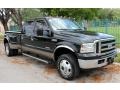 2005 Black Ford F350 Super Duty Lariat Crew Cab 4x4 Dually  photo #2
