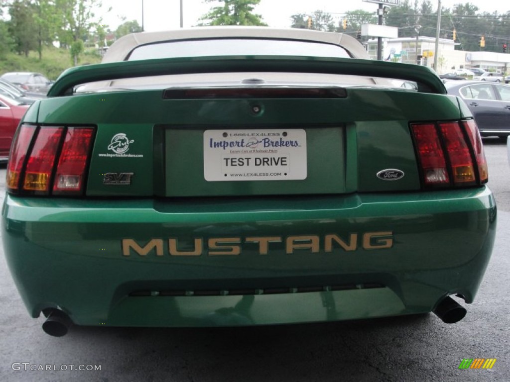 1999 Mustang SVT Cobra Convertible - Electric Green Metallic / Medium Parchment photo #11