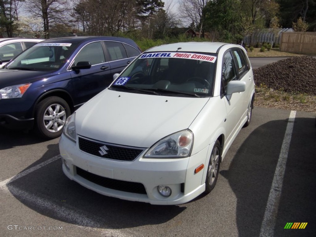 2006 Aerio SX AWD Sport Wagon - White Pearl / Black photo #2