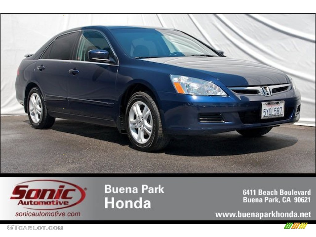 2007 Royal Blue Pearl Honda Accord Ex Sedan 63978035