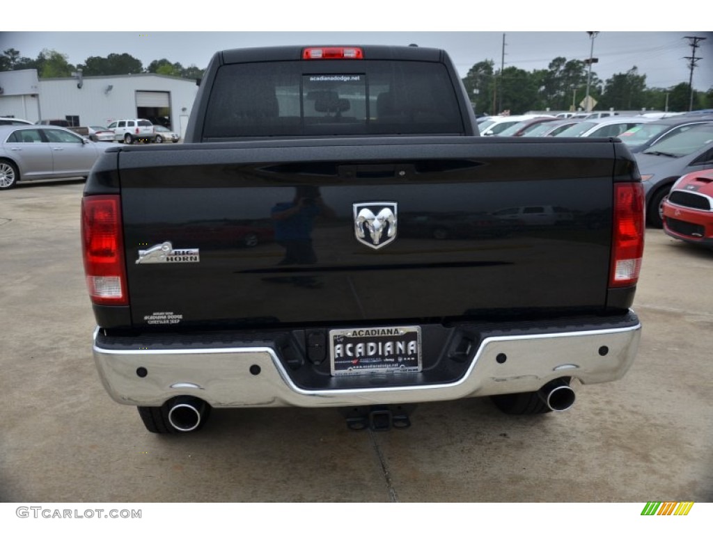 2011 Ram 1500 Big Horn Quad Cab - Brilliant Black Crystal Pearl / Light Pebble Beige/Bark Brown photo #5