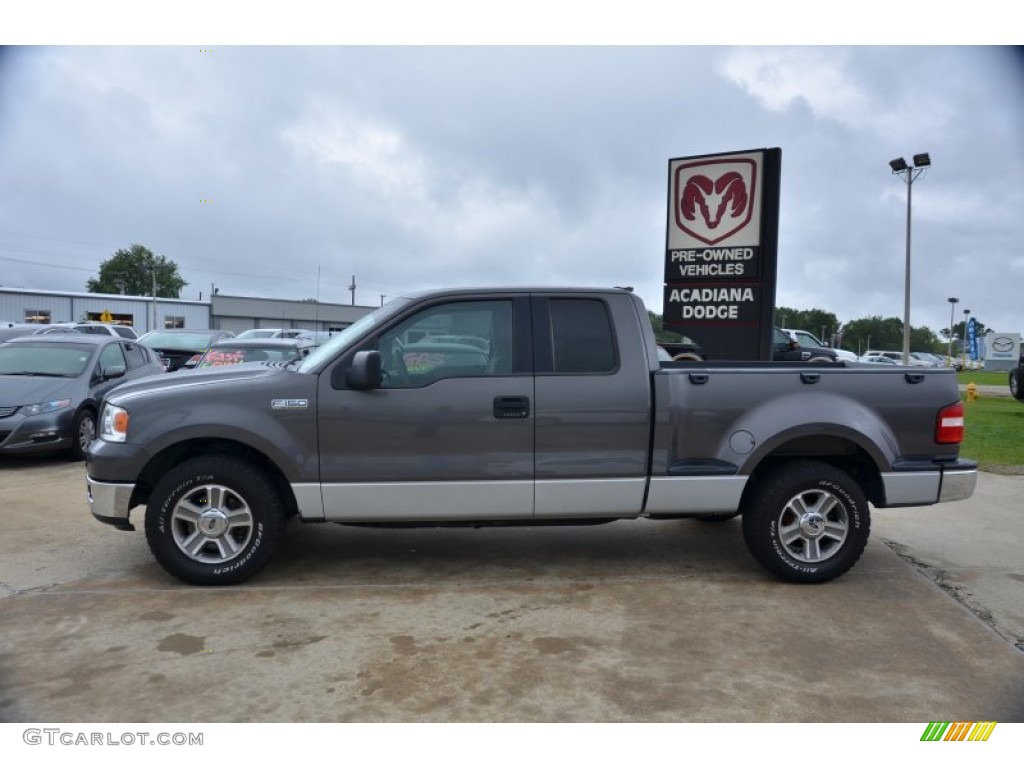 2005 F150 XLT SuperCab - Dark Shadow Grey Metallic / Medium Flint/Dark Flint Grey photo #2